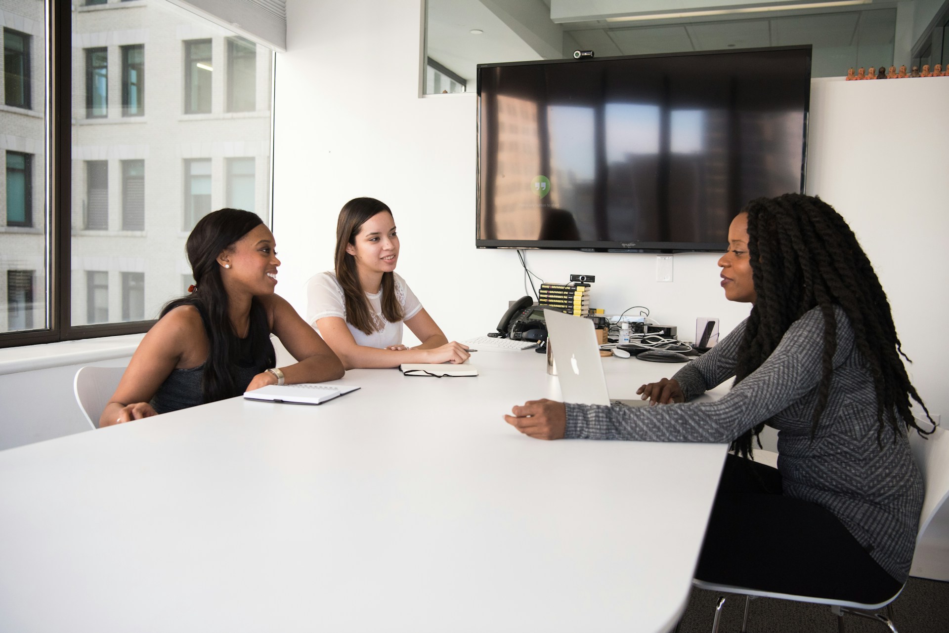 Business professionals collaborating on strategy development