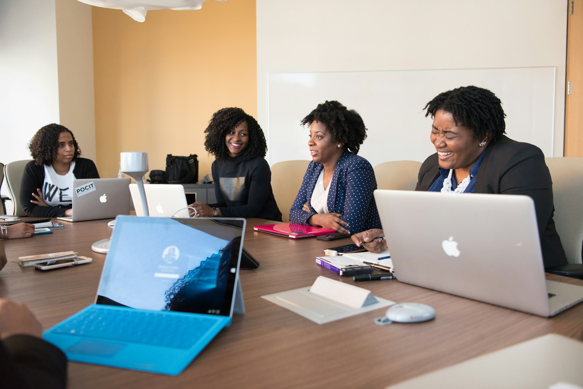 Business professionals collaborating on strategy development